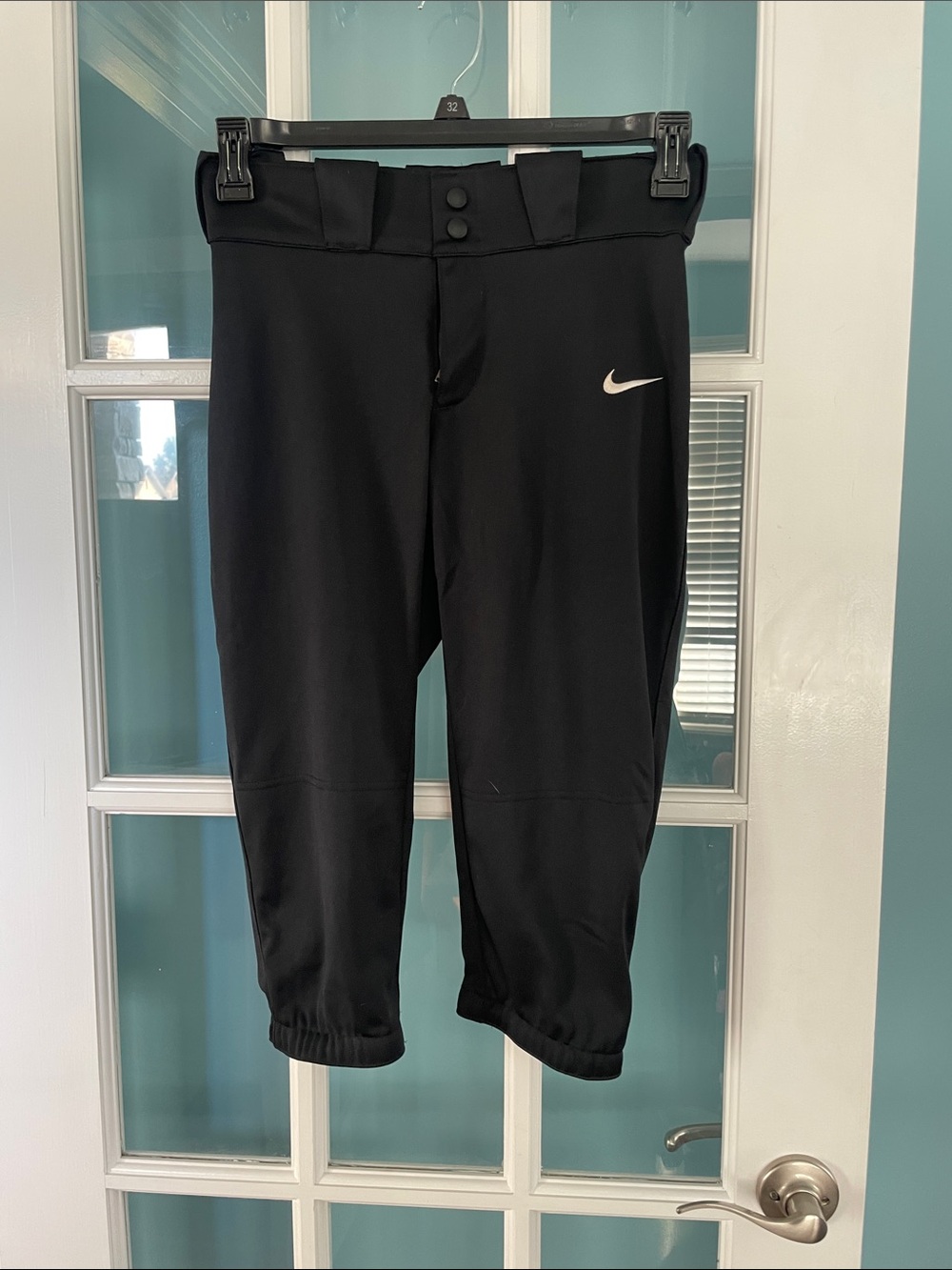 Nike Black Softball Pants with White Swoosh